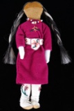 Crow Horsehair And Buckskin Beaded Doll