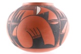 Pueblo Tigua Polychrome Pottery Vessel c. 1983