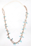 Navajo Heishi & Turquoise Beaded Necklace