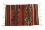 Zapotec Montañas Hand Woven Saltillo Rug c. 1960's