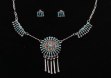 Zuni Pillar Gesi Petite Point Necklace & Earrings