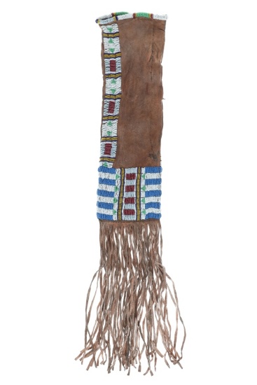 Early Southern Cheyenne Beaded Hide Pipe Bag