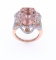 Elegant Morganite Diamond & 14k Rose Gold Ring