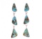 Navajo Apache Blue Turquoise Dangle Earrings