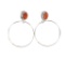 Navajo Sterling & Orange Spiny Oyster Earrings