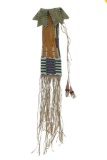 19th C. Cheyenne Four Tab Beaded Pipe Bag