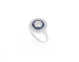 0.79ct Sapphire & VS Diamond Platinum Ring