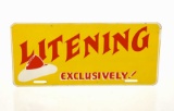 Rare Unfinished Litening Gas License Plate Topper