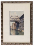 Bengnaly Italian Venice Canal Watercolor