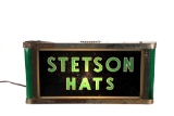 1930-40s Stetson Hats Light Up Advertisement Sign