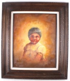 Oil Painting of a Native American Girl by L. Bill