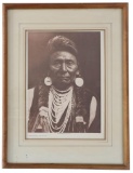 Chief Joseph Print From Edward Curtis Famous Photo