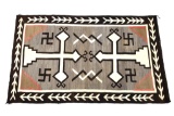 Navajo Klagetoh Whirling Log Peace Rug c. 1960s