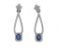 Art Deco Sapphire Diamond & Platinum Earrings