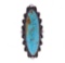 Large Navajo Sterling C. C. Turquoise Ring c 1960