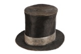 19th C. Plains Indian Top Hat w/ Trade Silver Band