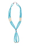 Navajo Turquoise Red Branch Coral & Shell Necklace