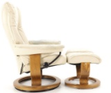 Ekornes Norway Leather Stressless Chair & Ottoman