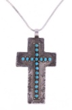 Navajo Jane Popovitch S. Silver Turquoise Necklace