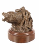Jack Kelley (1927 - 2005) Bear Head Bronze c. 1971
