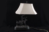 Maitland Smith Stag Pair Bronze Table Lamp