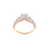 Art Deco Cathedral Diamond & 14k Gold Ring