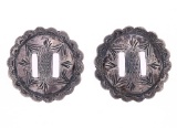 Navajo Old Pawn Heavy Sterling Conchos (2)