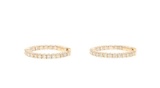 1.87ct Diamond & 14k Yellow Gold Hoop Earrings
