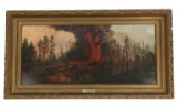 E.E. Chapella (1879-1951) Cali. Forest Fire c.1911