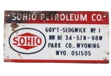 1930-40s Sohio Petroleum Co. Porcelain Enamel Sign