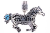 Navajo Richard Singer Horse Sterling Pendant