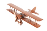 1940-50s Wood Folk Art Toy Model Airplane
