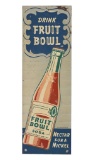 1930-40s Fruit Bowl Soda Tin Sign Advertisement