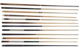 Two Piece & Single Piece Pool Cue Collection