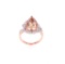 Freeform Morganite Diamond & !4k Rose Gold Ring