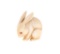 19th Century Carved Netsuke Red-Eyed White Rabbit