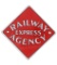 Railway Express Agency Porcelain Enamel Sign 1930s