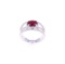 Petite GIA Burmese Ruby Diamond Platinum Ring