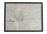 Rare 1865 Montana Territory Map by W.W. de Lacy
