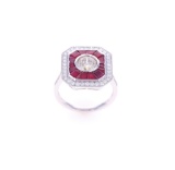 3.00ct Ruby VS2 Diamond & 18k White Gold Ring