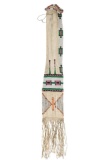 Pawnee Mountain Lion Beaded & Quilled Pipe Bag