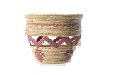 Yupik Eskimo Coiled Grass Basket by Mary E. George