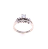 Bridal Brilliant Diamond & 14k White Gold Ring