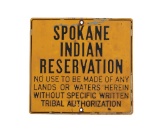 Spokane Indian Reservation Sign Mid-Late 1900s