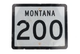 Montana Highway 200 Large Reflective Road Sign