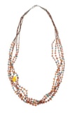 Vintage Amber Heishi Fetish Multi-Strand Necklace