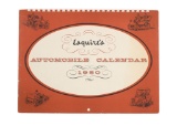 Esquires Auto Calendar Peter Helck Artwork c. 1950