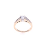 Princess & Baguette Diamond 18k White Gold Ring