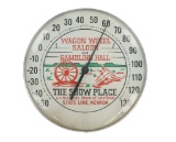 Wagon Wheel & Gambling Hall Thermometer 1940-50s