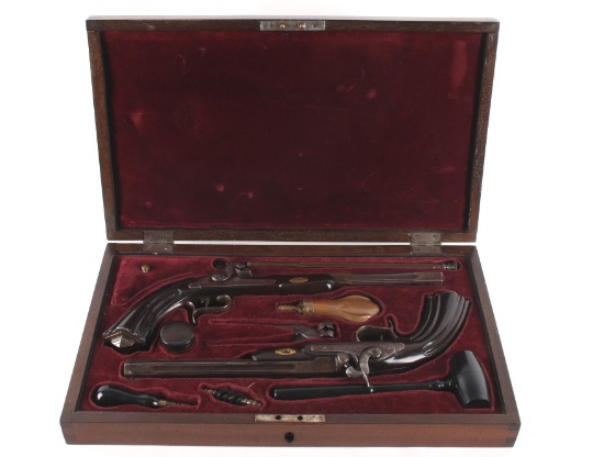 1870 Le Page .44 Dueling Pistol Set w/ Wood Case